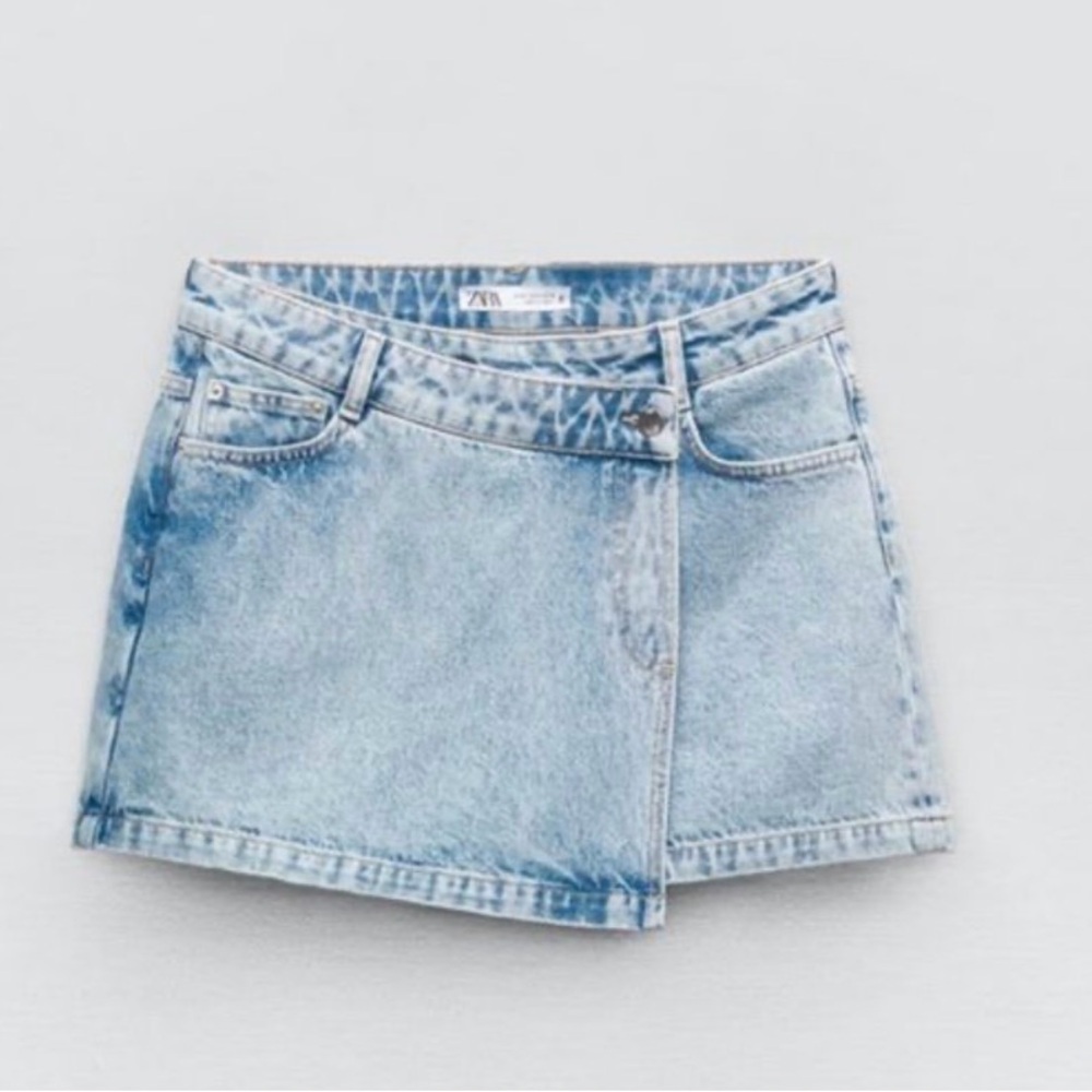 ZARA Light Blue Denim Skort - Women's